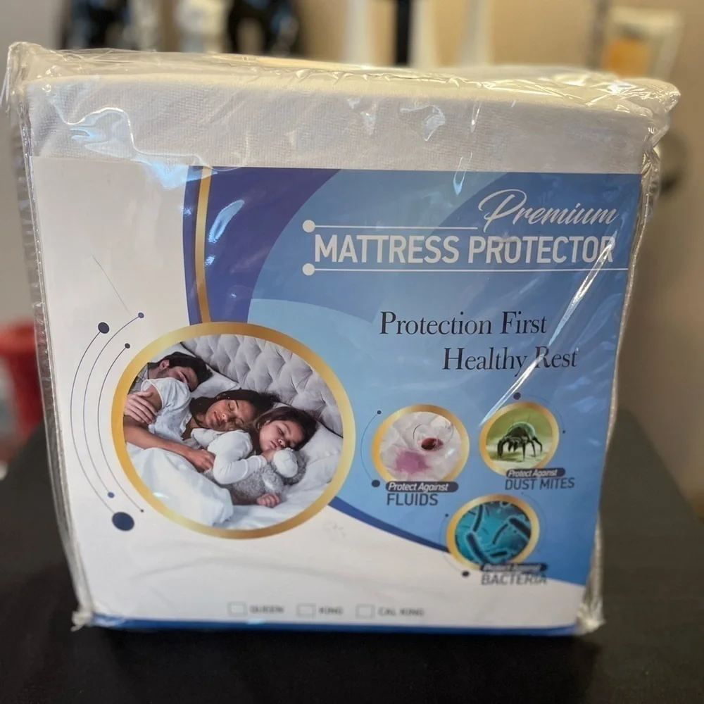 Dahdoul Inc. king premium terry finish mattress protector. NWT. Women Owned.